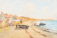 UNLOADING THE LOBSTER POTS by F.B. Davis at Ross's Online Art Auctions