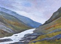 MOUNTAIN STREAM IN FLOOD by Jack Caprani at Ross's Online Art Auctions