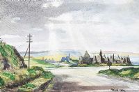 DUNLUCE CASTLE, COUNTY ANTRIM by Edward Lake at Ross's Online Art Auctions