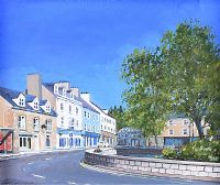 DONEGAL TOWN, THE PEACEFUL STREETS OF DONEGAL TOWN DURING LOCKDOWN by Sean Lorinyenko at Ross's Online Art Auctions