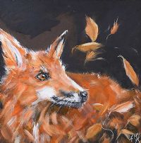 FOX IN AUTUMN by Eileen McKeown at Ross's Online Art Auctions