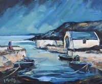 BALLINTOY HARBOUR by Patrick Murphy at Ross's Online Art Auctions