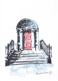 THE RED DOOR by Barbara Allen RUA at Ross's Online Art Auctions