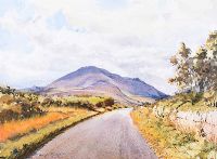 ROAD TO HILLTOWN, MOURNE MOUNTAINS by Hazel Jones UWS at Ross's Online Art Auctions