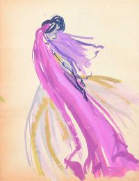THE PURPLE DRESS by Gladys Maccabe HRUA at Ross's Online Art Auctions