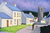 BELL TOWER TORY ISLAND by Sean Loughrey at Ross's Online Art Auctions