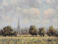 SUMMER FIELDS by Wilfred Haughton RUA at Ross's Online Art Auctions