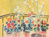 FLOWERS ON A BALCONY by Kenneth Hall at Ross's Online Art Auctions