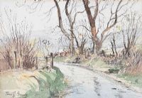 A COUNTRY LANE by Theo J. Gracey RUA at Ross's Online Art Auctions
