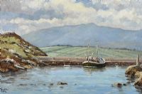DONEGAL HARBOUR NEAR RATHMULLAN by Wilfred Haughton RUA at Ross's Online Art Auctions