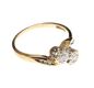 9CT GOLD TWO STONE DIAMOND RING at Ross's Online Art Auctions