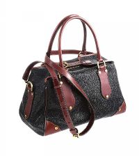 MULBERRY BLACK AND BROWN LEATHER HANDBAG at Ross's Online Art Auctions