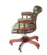 DEEP BUTTONED LEATHER CAPTAIN'S CHAIR at Ross's Online Art Auctions