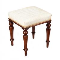 VICTORIAN UPHOLSTERED STOOL at Ross's Online Art Auctions