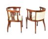 PAIR OF INLAID MAHOGANY TUB CHAIRS at Ross's Online Art Auctions