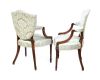 PAIR OF SHEILD BACK UPHOLSTERED ARMCHAIRS at Ross's Online Art Auctions