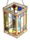 VICTORIAN LEADED GLASS HALL LANTERN at Ross's Online Art Auctions