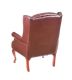LEATHER WINGED BACK ARMCHAIR at Ross's Online Art Auctions