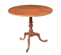 GEORGIAN MAHOGANY SNAP TOP SUPPER TABLE at Ross's Online Art Auctions