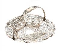 PIERCED SILVER FRUIT DISH at Ross's Online Art Auctions