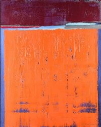 ORANGE ON BLUE by Stephen E. Whalley at Ross's Online Art Auctions