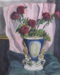 STILL LIFE, VASE OF ROSES by Rena Honta at Ross's Online Art Auctions