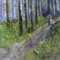 EARLY SPRING WALK by Rose Elizabeth Moorcroft at Ross's Online Art Auctions