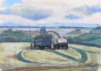 HARVEST, RINGNEILL BAY, STRANGFORD by Hilary Bryson at Ross's Online Art Auctions