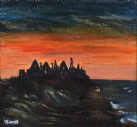 DUNLUCE CASTLE, COUNTY ANTRIM by Sam Murray at Ross's Online Art Auctions