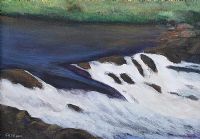 THE DELPHI RIVER, CONNEMARA by Jack Caprani at Ross's Online Art Auctions