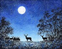 STAG NIGHT by Andy Saunders at Ross's Online Art Auctions