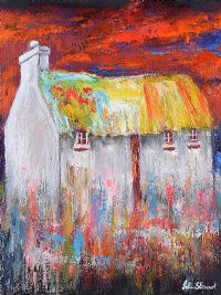 THE OLD COTTAGE by John Stewart at Ross's Online Art Auctions