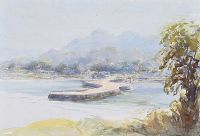 FISHING PIER by Robert T.  Cochrane at Ross's Online Art Auctions