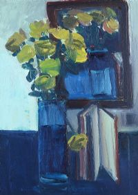 STILL LIFE, ROSES WITH BOOK by Brian Ballard RUA at Ross's Online Art Auctions