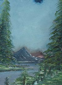 MOUNTAIN LANDSCAPE by Sean Lorinyenko at Ross's Online Art Auctions