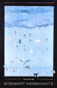 RAINING CATS & DOGS by Stewart Moskowitz at Ross's Online Art Auctions