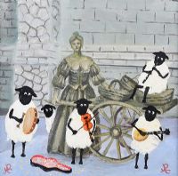 ANDY PAT'S WANDERING SHEEP CEILI AT MOLLY MALONE by Andy Pat at Ross's Online Art Auctions