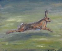 RUNNING HARE by Oran Maguire at Ross's Online Art Auctions