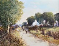 OUT FOR A STROLL by Gerard Walby at Ross's Online Art Auctions