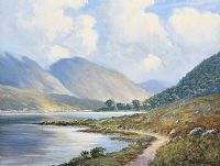 KYLEMORE LAKE, CONNEMARA by William Henry Burns at Ross's Online Art Auctions