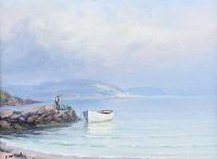 MAKING READY, ANTRIM COAST by Charles McAuley at Ross's Online Art Auctions