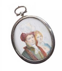 CASED SILVER OVAL MINIATURE at Ross's Online Art Auctions