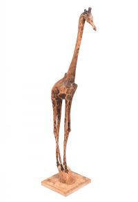 CARVED WOODEN GIRAFFE at Ross's Online Art Auctions