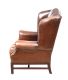DEEP BUTTONED LEATHER WINGED BACK ARMCHAIR at Ross's Online Art Auctions