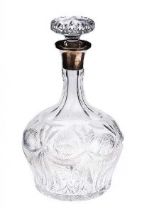 SILVER MOUNTED DECANTER & STOPPER at Ross's Online Art Auctions