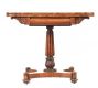 WILLIAM IV ROSEWOOD  TURN OVER LEAF CARD TABLE at Ross's Online Art Auctions