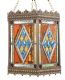 ANTIQUE STAINED GLASS HALL LANTERN at Ross's Online Art Auctions