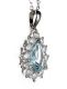 18CT WHITE GOLD AQUAMARINE AND DIAMOND NECKLACE at Ross's Online Art Auctions