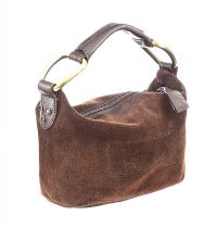 MAXMARA BROWN SUEDE AND LEATHER HANDBAG at Ross's Online Art Auctions