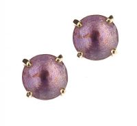 9CT GOLD STUD EARRINGS SET WITH AMETHYST at Ross's Online Art Auctions